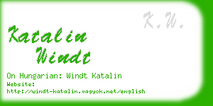 katalin windt business card